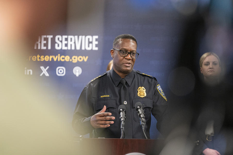 Milwaukee Police Chief Jeffrey Norman speaks during a Republican National Convention security news conference Friday, June 21, 2024, in Milwaukee. (AP Photo/Andy Manis)