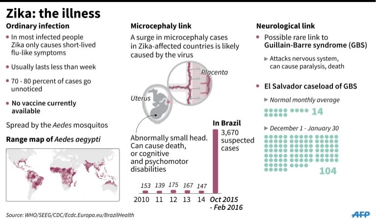 Graphic on the Zika infection an its complications