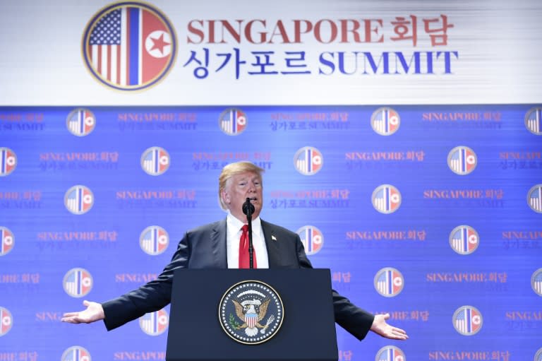 In a blocbusting press conference after the summit, President Donald Trump said the US would halt joint military exercises with Seoul