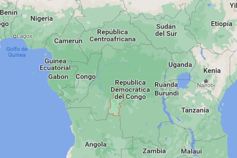 Kasai [en rojo] es una de las veintis&#xe9;is provincias de la Rep&#xfa;blica Democr&#xe1;tica del Congo, creada de acuerdo con la Constituci&#xf3;n de 2005