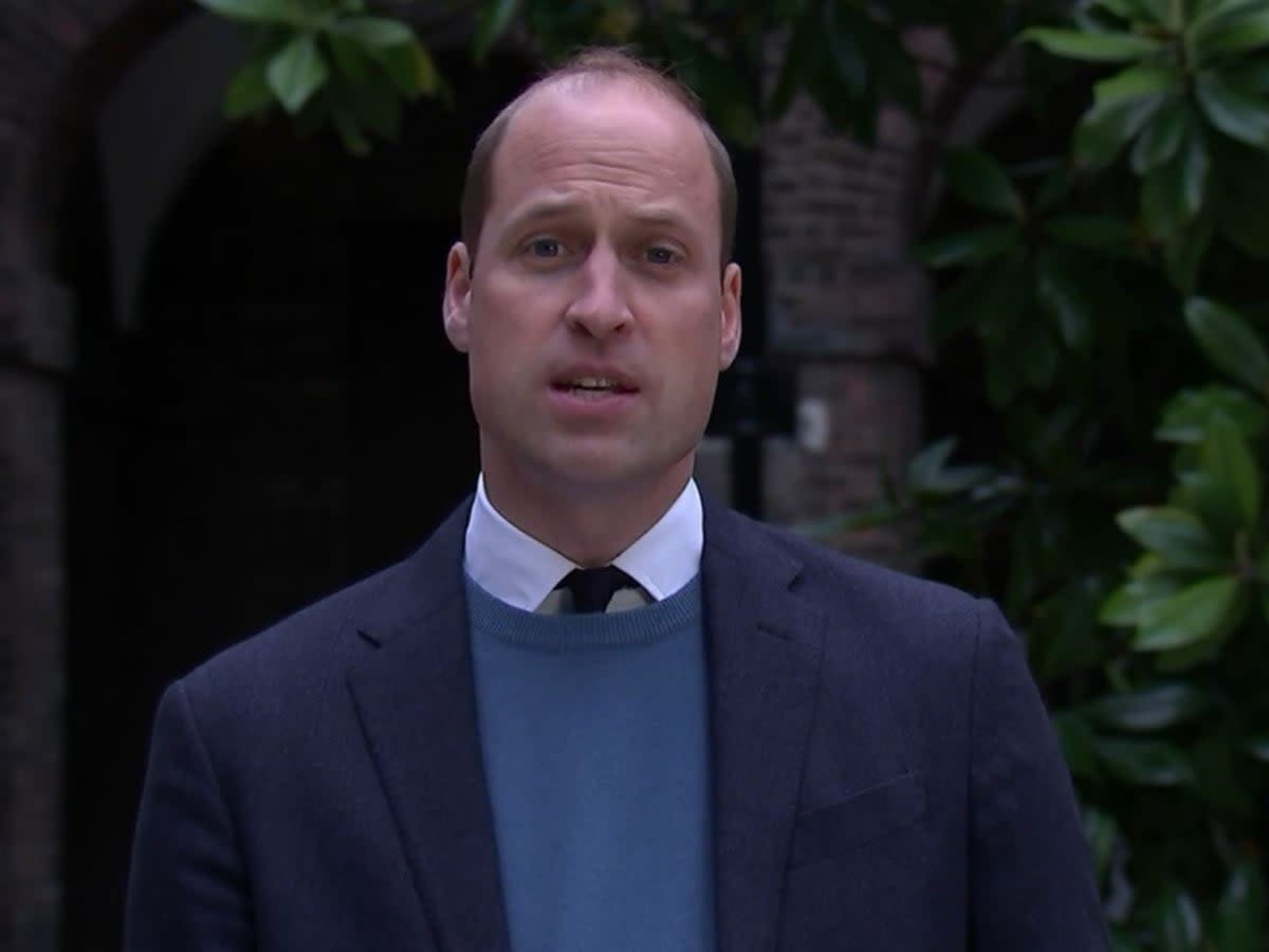 Prince William condemned the BBC after the publication of the Dyson Report (ITN)