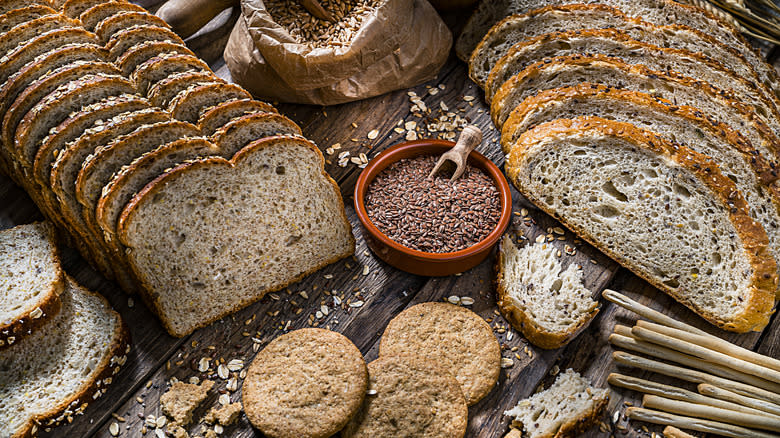 loaves of bread cut into slices