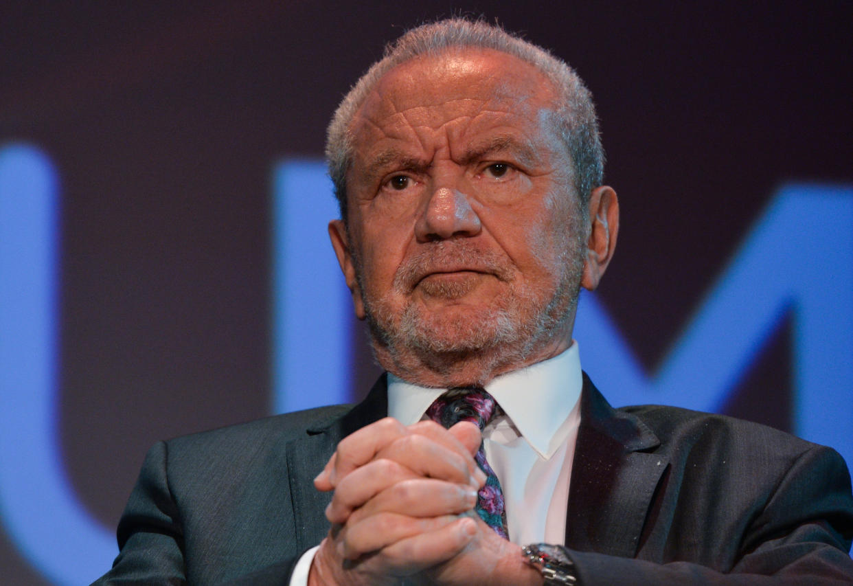 Lord Alan Sugar, Business Titan And Star Of The Apprentice UK, speaks at Pendulum Summit, World's Leading Business and Self-Empowerment Summit, in Dublin Convention Center. On Thursday, January 10, 2019, in Dublin, Ireland.   On Wednesday, 8 January 2020, in Dublin, Ireland. (Photo by Artur Widak/NurPhoto via Getty Images)