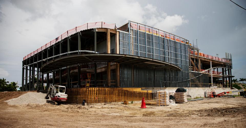 Construction of the new Gulfshore Playhouse in Naples is well under way and starting to take shape. Photographed on Friday, July 21, 2023.