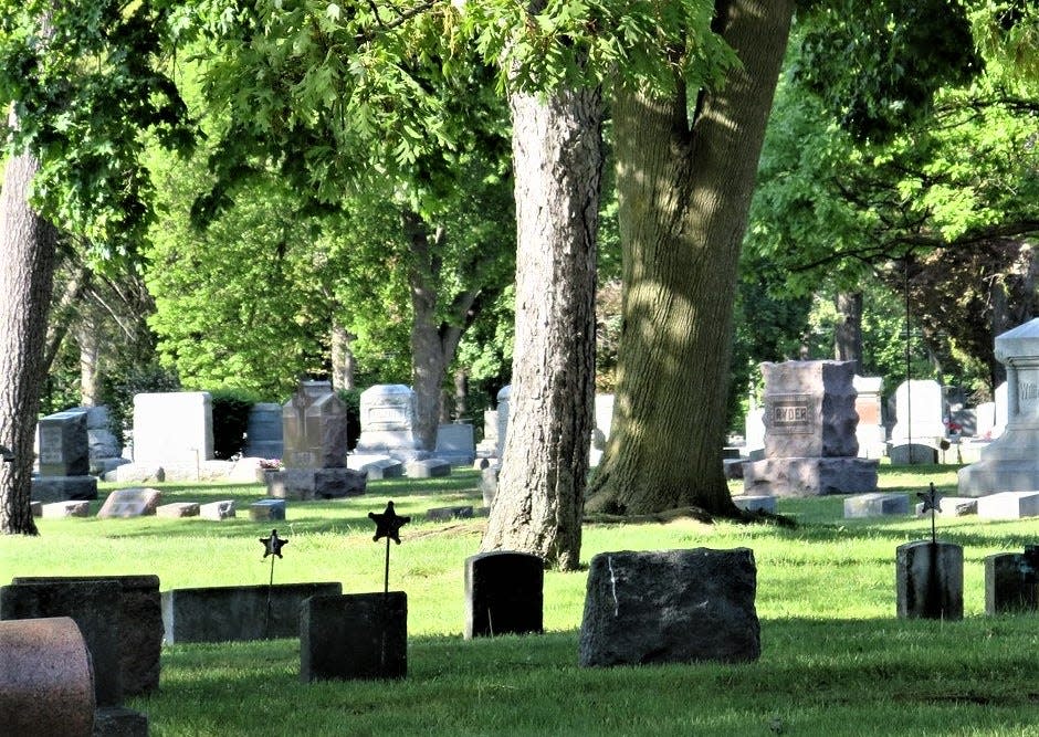 Oak Grove Cemetery south of U.S. 12.