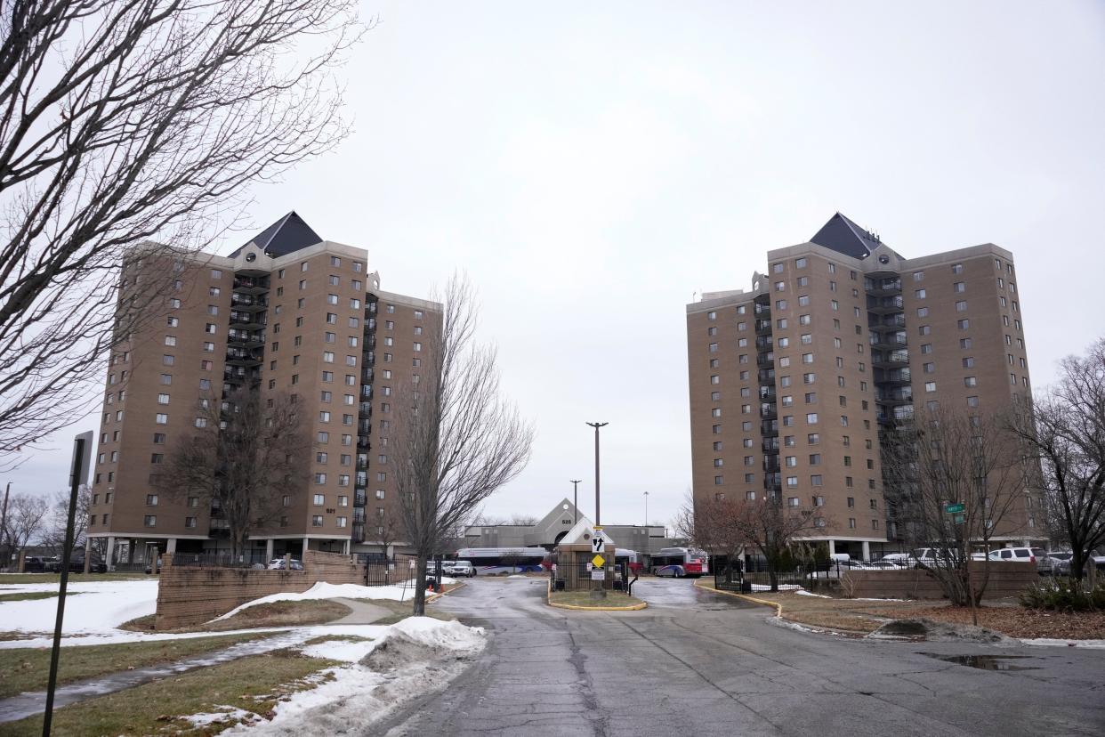 The Latitude Five25 apartment towers complex, located at 525 Sawyer Blvd. on Columbus' Near East Side, in a March 3 file photo.