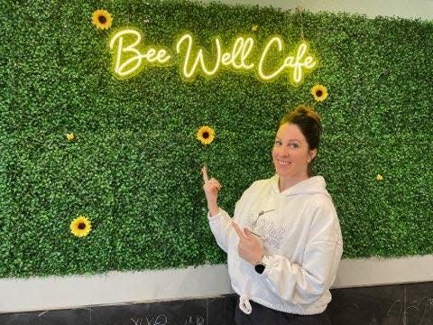 Calaya Nelson's Bee Well Cafe in Mukwonago keeps a bee theme. She doesn't use refined sugar, but makes lattes with honey.