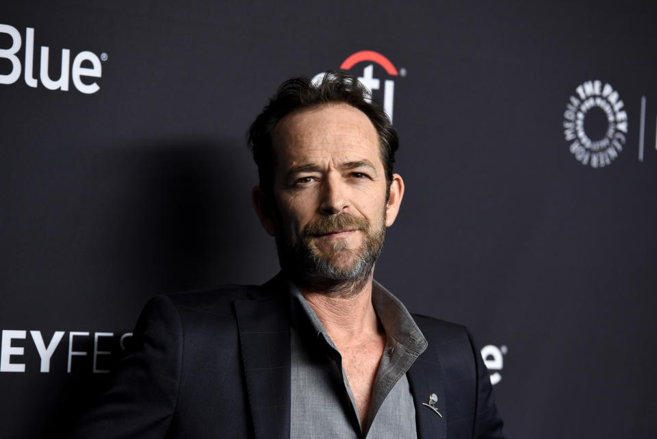 Luke Perry in Los Angeles last year (Presley Ann/Patrick McMullan via Getty Images)