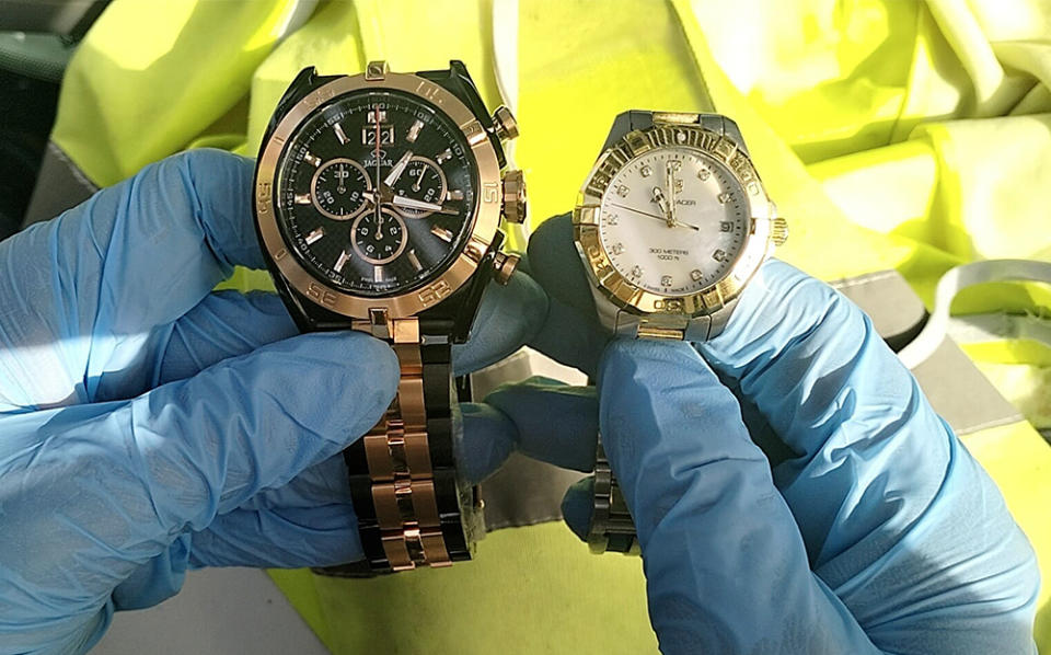 Two timepieces recovered by Spanish police.