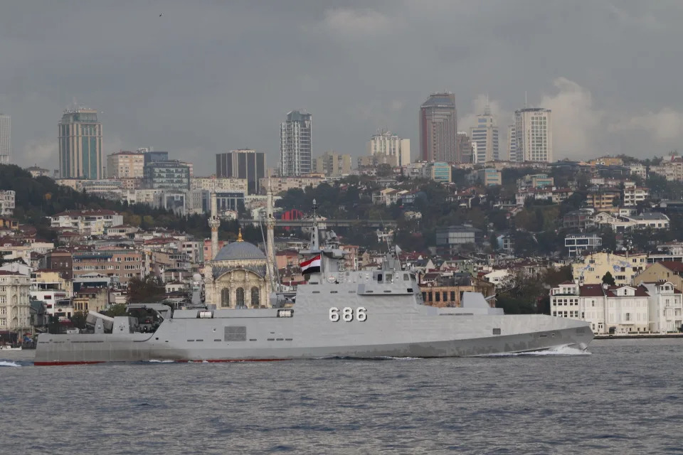 Egyptian Navy fast attack craft M. Fahmy in Istanbul, Turkey, in November 2020.