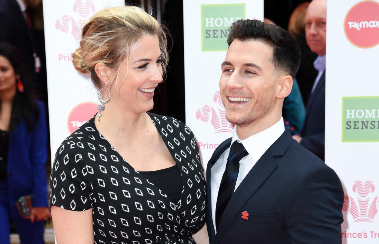 Gemma Atkinson and Gorka Marquez have put their wedding on hold due to his busy Strictly schedule. (PA)