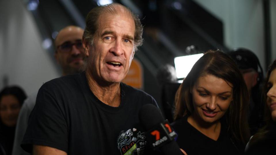 Australian documentary film-maker James Ricketson arrives in Sydney in September 2018 after being freed from a Cambodian jail.