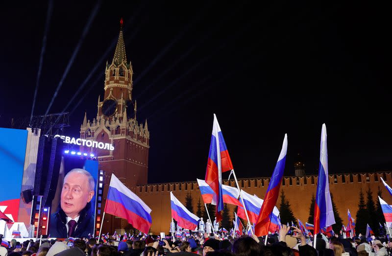 Rally in Red Square on 10th anniversary of Russia's annexation of Crimea