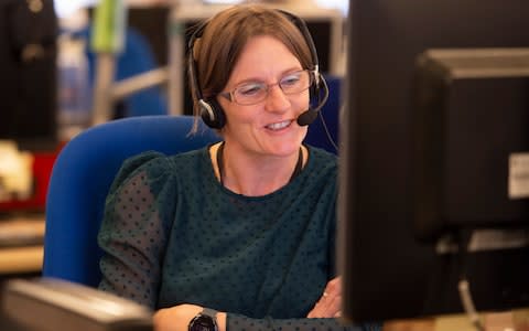 Catherine Bentley-Gouldstone takes donations over the phone - Credit: Geoff Pugh