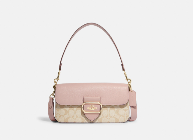 Coach Outlet Charlotte Shoulder Bag in Signature Canvas - Beige