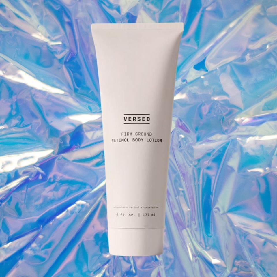 A tube of Versed Firm Ground Retinol Body Lotion