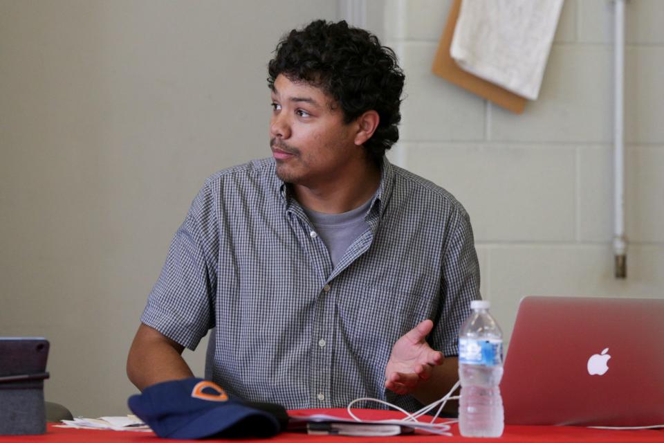 Board member Brendan Betz speaks during a meeting of the Wabash Township board, Friday, June 25, 2021 in West Lafayette.