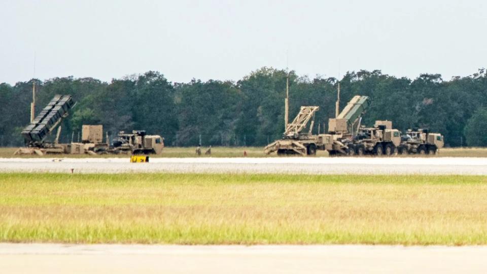 Elements of a US Army Patriot surface-to-air missile battery deployed at Easterwood Airport in College Station, Texas during an exercise in 2020. <em>Reader Submission </em>