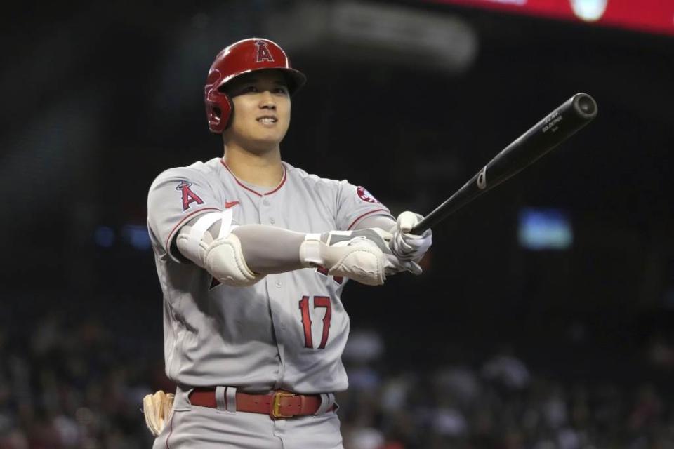 天使隊大谷翔平宣布參加2021年全壘打大賽。（美聯社資料照）