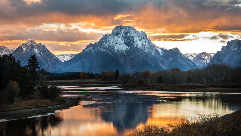 Grand Tetons National Park in Wyoming is one of many incredible national parks that offer special holiday events and opportunities for winter outdoor recreation.