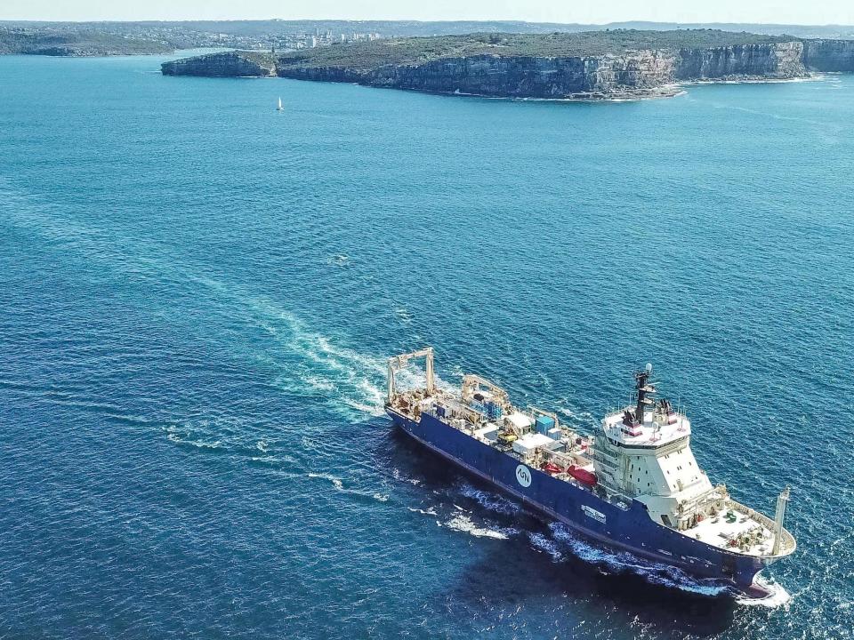 Cable laying vessel Ile de Bréhat off the coast of Australia.