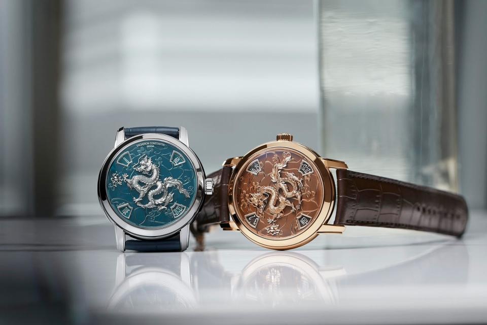 江詩丹頓藝術大師系列中國十二生肖傳奇之龍年腕錶，這次數量增加至每種材質限量25只，比往年版本的數量多上許多，足見龍年對於華人的重要性。