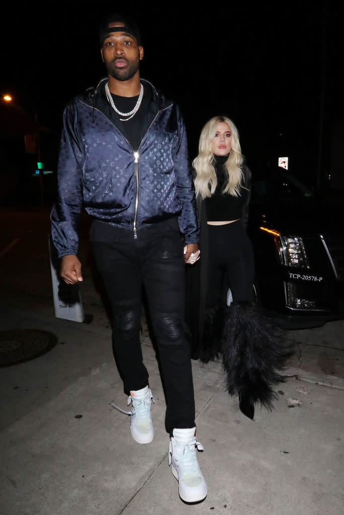 LOS ANGELES, CA - JANUARY 13:  Khloe Kardashian and Tristan Thompson are seen on January 13, 2019 in Los Angeles, CA.  (Photo by Hollywood To You/Star Max/GC Images)