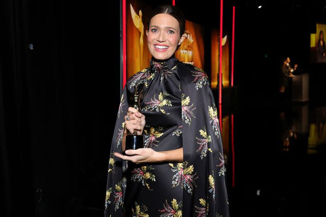 Matt Winkelmeyer/GA/The Hollywood Reporter via Getty Mandy Moore poses backstage during The 2nd Annual HCA TV Awards: Broadcast & Cable at The Beverly Hilton on August 13, 2022