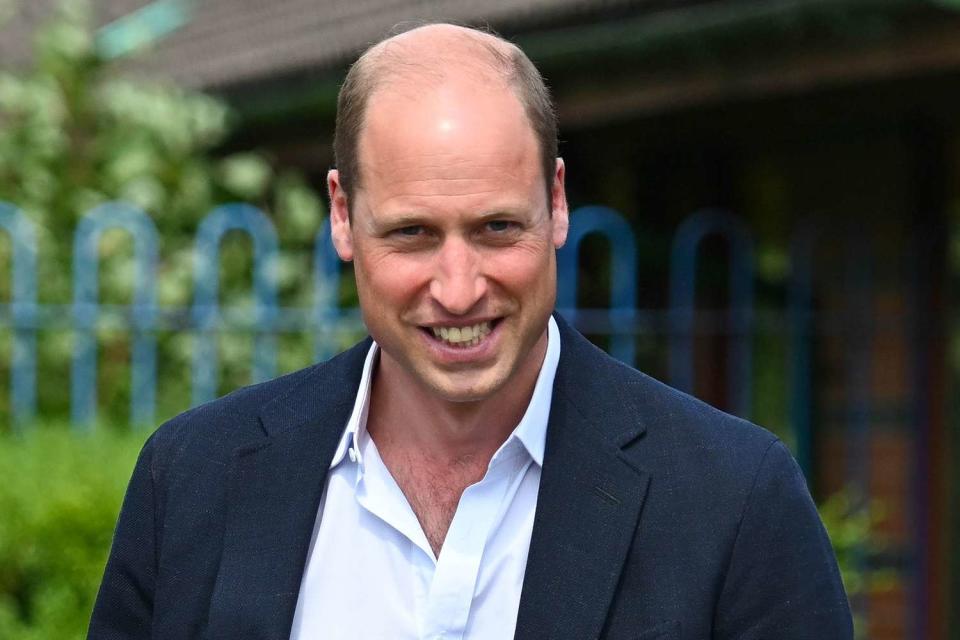 <p>Finnbarr Webster/Getty Images</p> Prince William, Prince of Wales visits Maindee Primary School in June 2023.