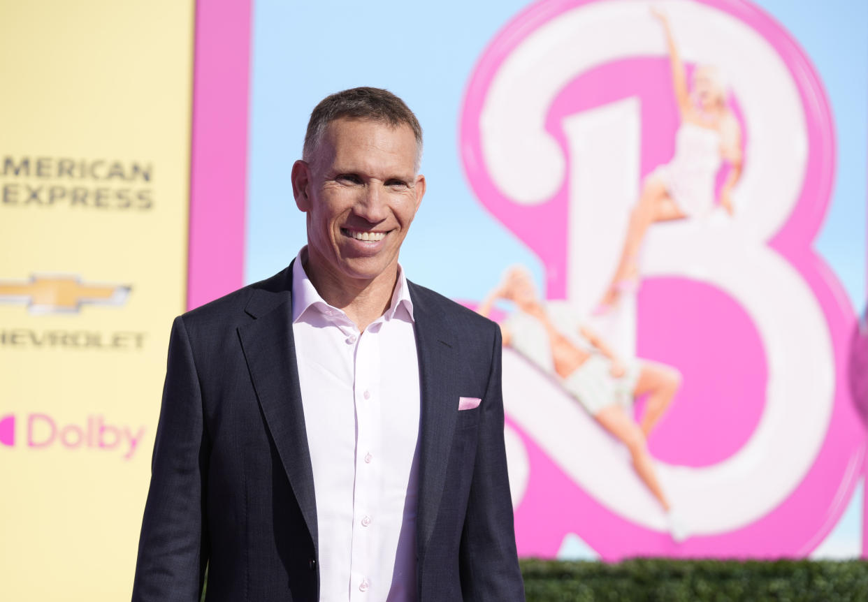 CEO of Mattel, Ynon Kreiz, arrives at the premiere of 