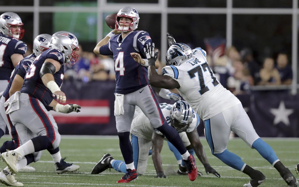 Stidham limited at Patriots' padded practice - The San Diego Union