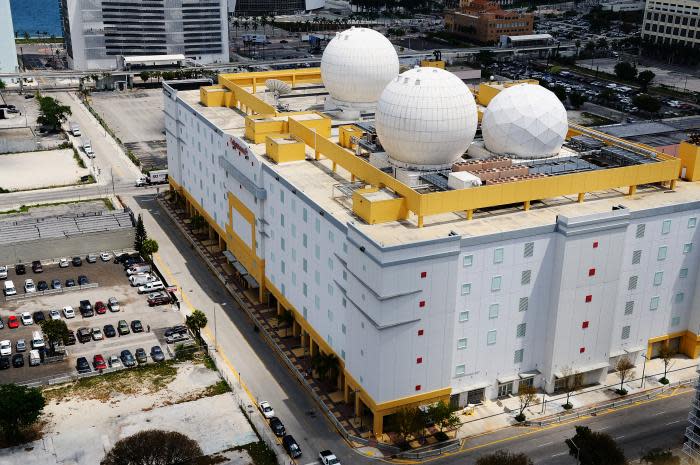 The NAP of the Americas, now operated by Equinix, is 750,000 square feet and designed to withstand Category 5 hurricane-level winds. (Photo: Terremark)