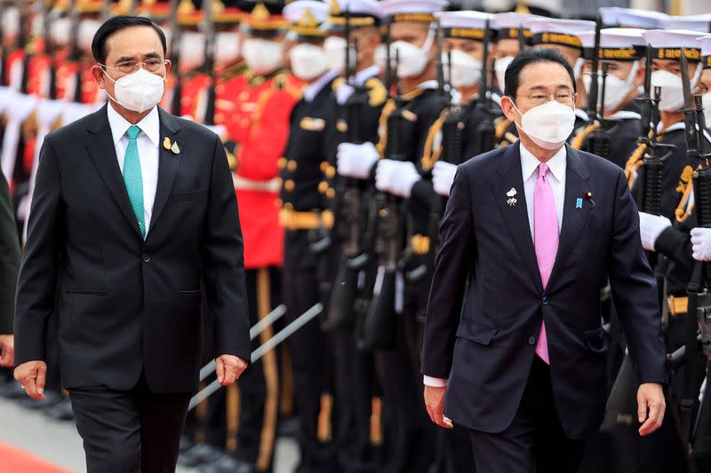 Japan's PM Fumio Kishida meets with Thailand's PM Prayuth Chan-ocha, in Bangkok