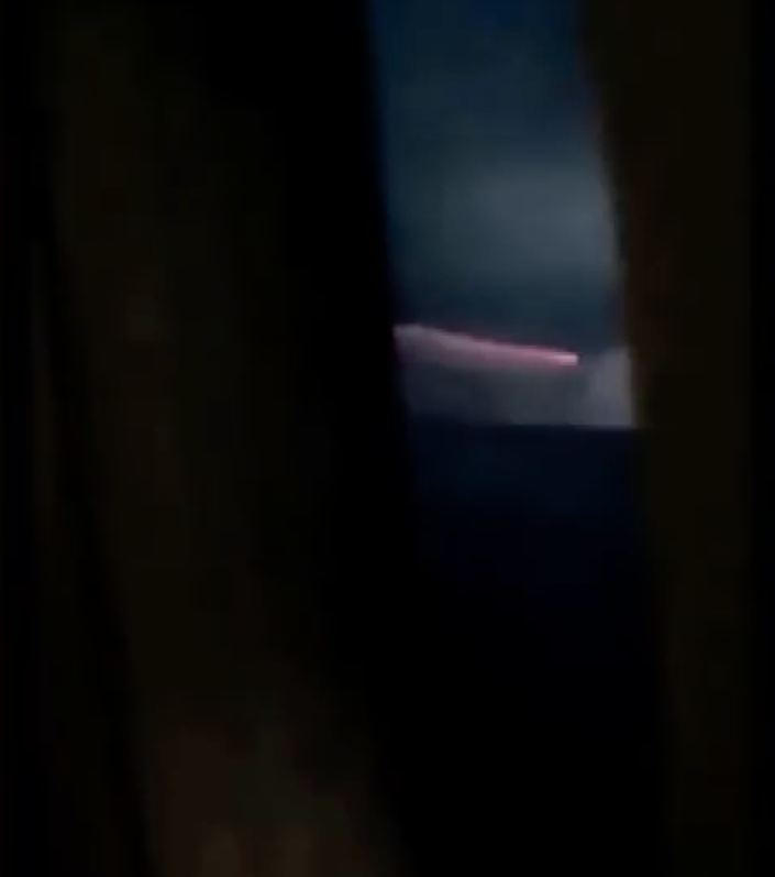 A passenger spotted this bizarre glowing object from his plane window. Photo: Youtube