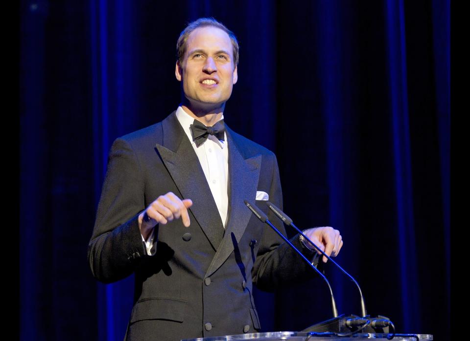 Pictured: Prince William speaks at the Royal Albert Hall for a British Olympic Team GB gala event in London, Friday, May 11, 2012. (Photo: Alastair Grant, AP)