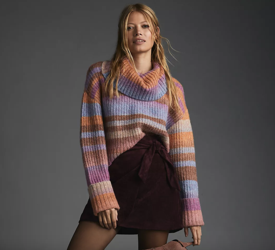 Striped Turtleneck Sweater (Photo via Anthropologie)