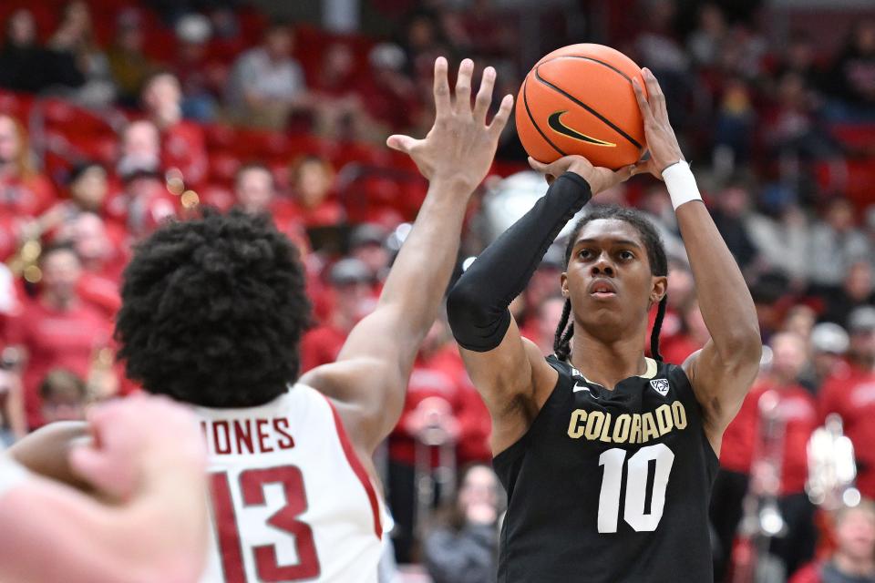 Colorado forward Cody Williams is projected to picked 4th in USA TODAY's mock NBA draft.