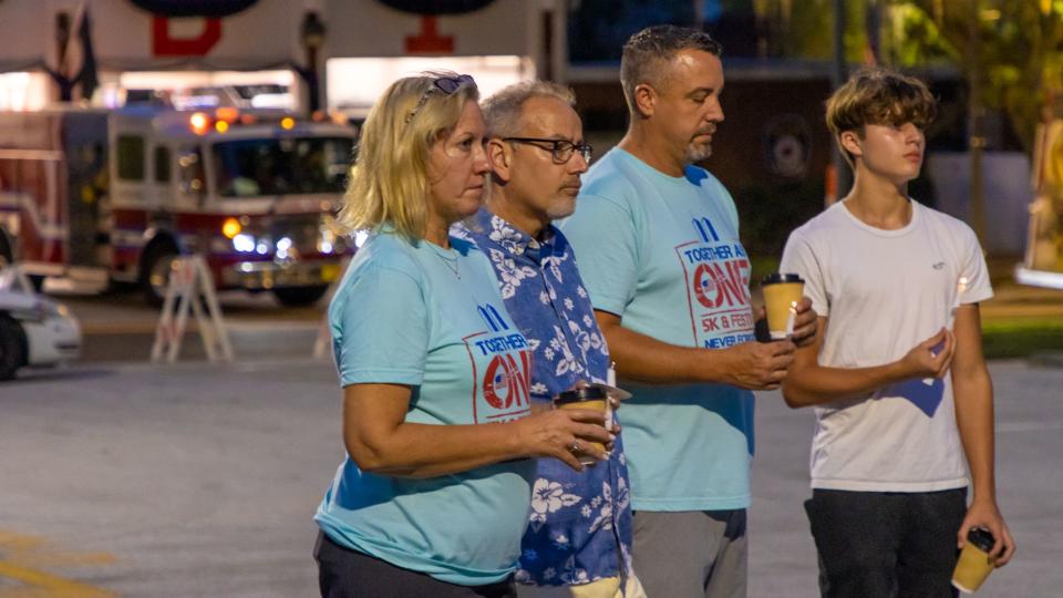 People gathered Thursday evening to honor Austin Duran, an Apopka firefighter who died on the job on June 30, 2022.