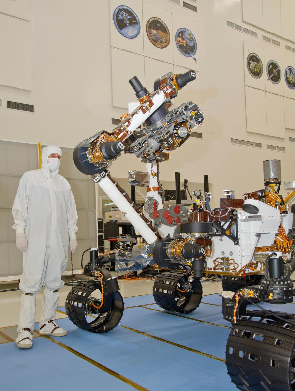 Nasa’s Curiosity Mars rover undergoing testing on Earth in 2011. The rover will celebrate its 10th anniversary of landing on Mars on 5 August, 2022 (Nasa)