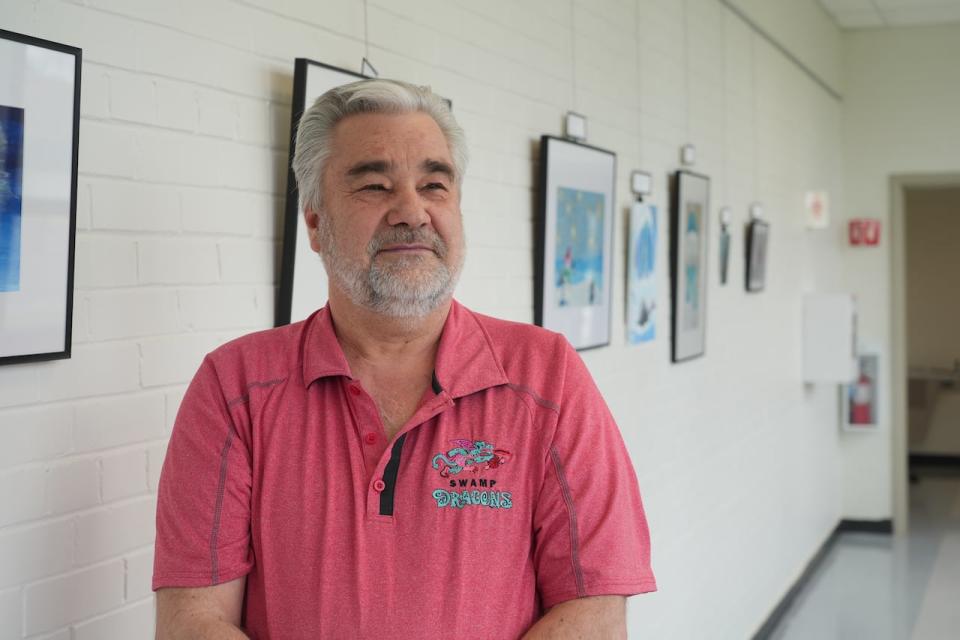 Granum School principal Randy Bohnet poses for a photo at the Livingstone Range School Division Office in Fort Macleod, Alta. on May 10, 2024. The rural school is switching to a four day week to boost enrollment as low numbers threaten to shut it down. 