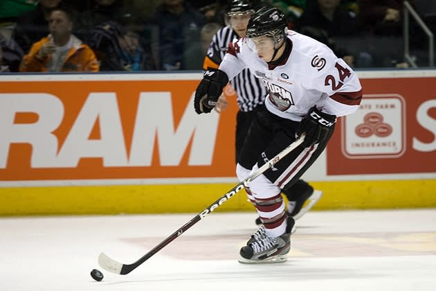 Guelph Storm forward Scott Kosmachuk lit the lamp four times in Guelph's 7-3 home stomping of the Ottawa 67's. (CP Images - Mark Spowart)