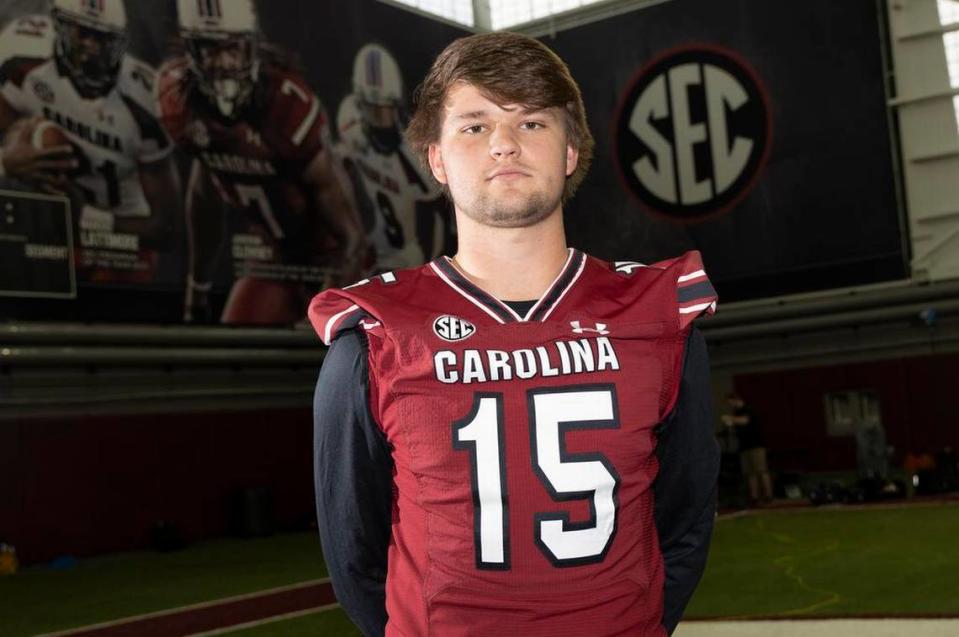 Tanner Bailey during the team’s preseason media day.