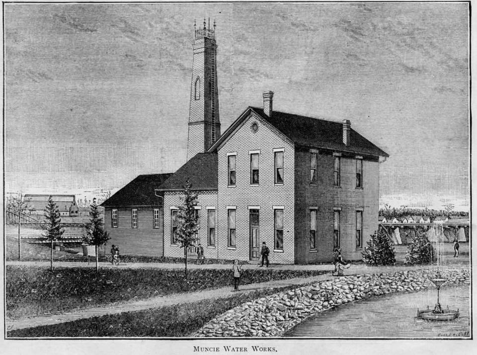 Original Muncie Waterworks in 1889.