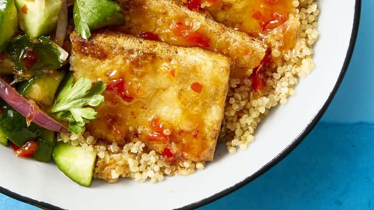 best healthy dinner recipes crispy tofu bowl