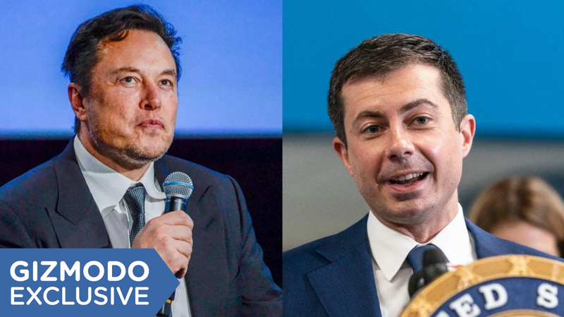 photo collage of Elon Musk and Pete Buttigieg