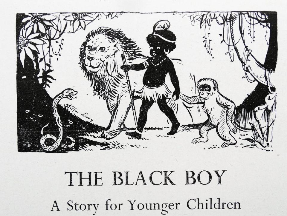 <span class="caption">‘The Story of Little Black Sambo,’ a chidren’s book published in 1899, featured racial stereotypes of Black children.</span> <span class="attribution"><a class="link " href="https://www.gettyimages.com/detail/news-photo/black-boy-a-story-for-younger-children-the-story-of-little-news-photo/1140112069?adppopup=true" rel="nofollow noopener" target="_blank" data-ylk="slk:Photo12/Universal Images Group via Getty Images;elm:context_link;itc:0;sec:content-canvas">Photo12/Universal Images Group via Getty Images</a></span>