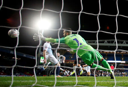 Soccer Football - FA Cup Third Round Replay - Blackburn Rovers v Newcastle United - Ewood Park, Blackburn, Britain - January 15, 2019 Newcastle United's Callum Roberts scores their second goal REUTERS/Andrew Yates