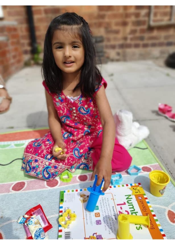 Aamina Asum, aged 4 has been seen with her mother in Cairo. The family fear they are sleeping rough. (West Midlands Police)