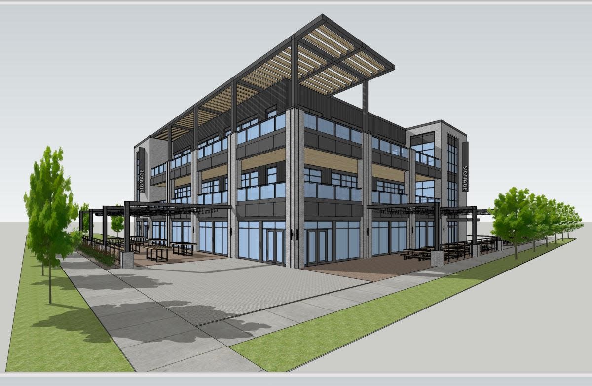 Another angle of the multi-venue restaurant proposed for 789 Armed Forces Drive, in Ashwaubenon.