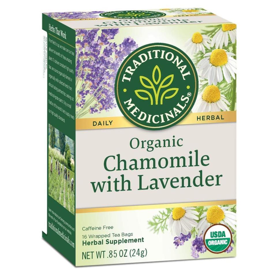 Traditional Medicinals Organic Chamomile with Lavender Herbal Tea (Pack of 6)